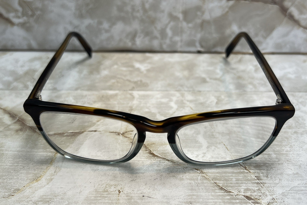 Warby Parker Eyeglasses Welty M 325 Brown Clear Blue FRAMES ONLY 52-18-145